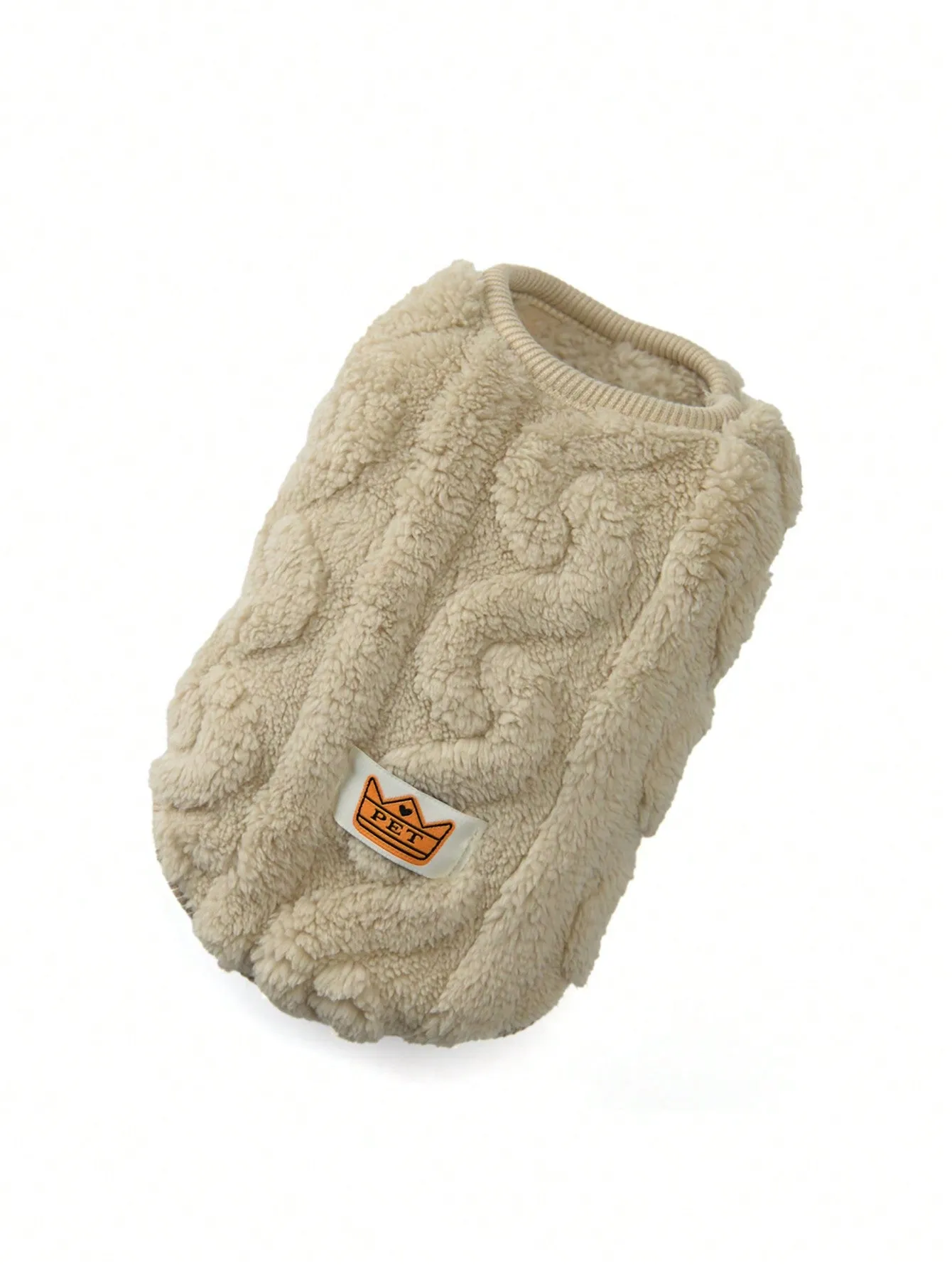 1pc Heart Patterned Fleece Pet Hoodie, Warm Pet Coat For Cats & Dogs, Suitable For Small And Medium Pets, Winter