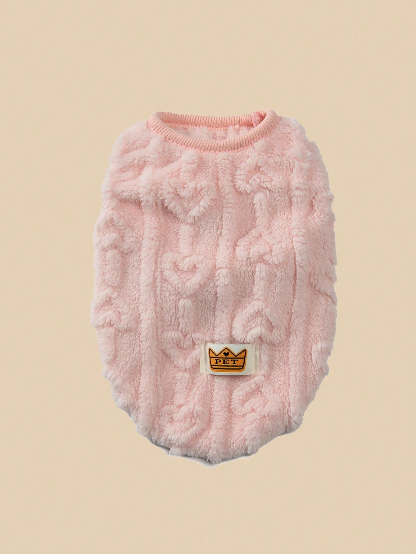 1pc Heart Patterned Fleece Pet Hoodie, Warm Pet Coat For Cats & Dogs, Suitable For Small And Medium Pets, Winter