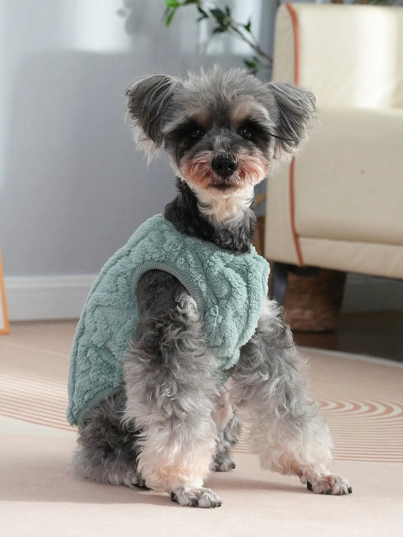 1pc Heart Patterned Fleece Pet Hoodie, Warm Pet Coat For Cats & Dogs, Suitable For Small And Medium Pets, Winter