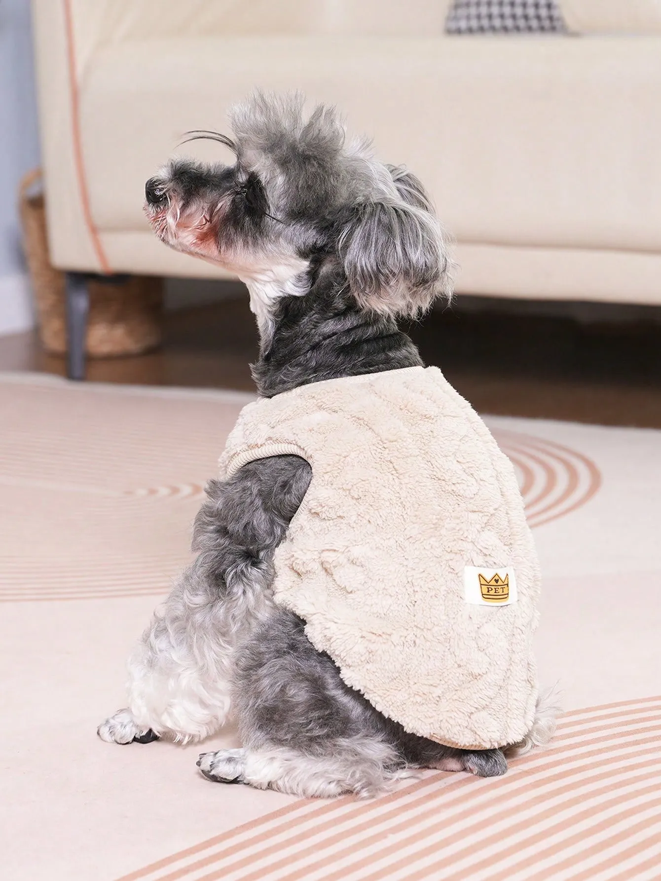 1pc Heart Patterned Fleece Pet Hoodie, Warm Pet Coat For Cats & Dogs, Suitable For Small And Medium Pets, Winter