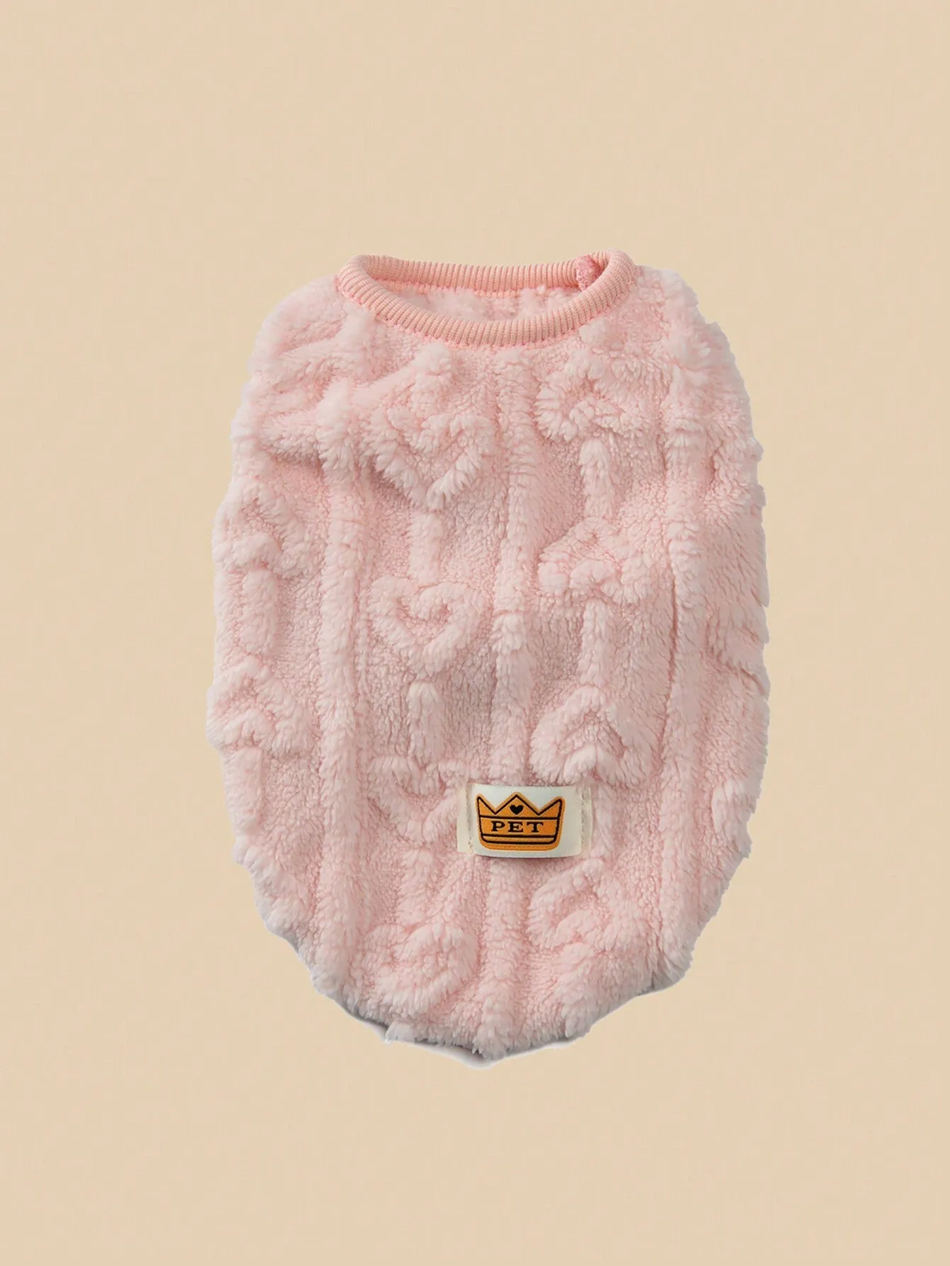 1pc Heart Patterned Fleece Pet Hoodie, Warm Pet Coat For Cats & Dogs, Suitable For Small And Medium Pets, Winter