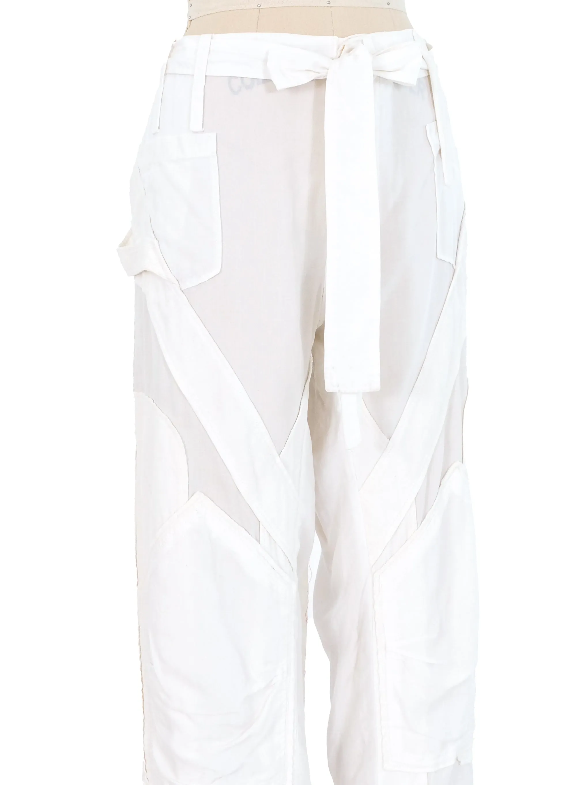 2002 Balenciaga White Cargo Pants