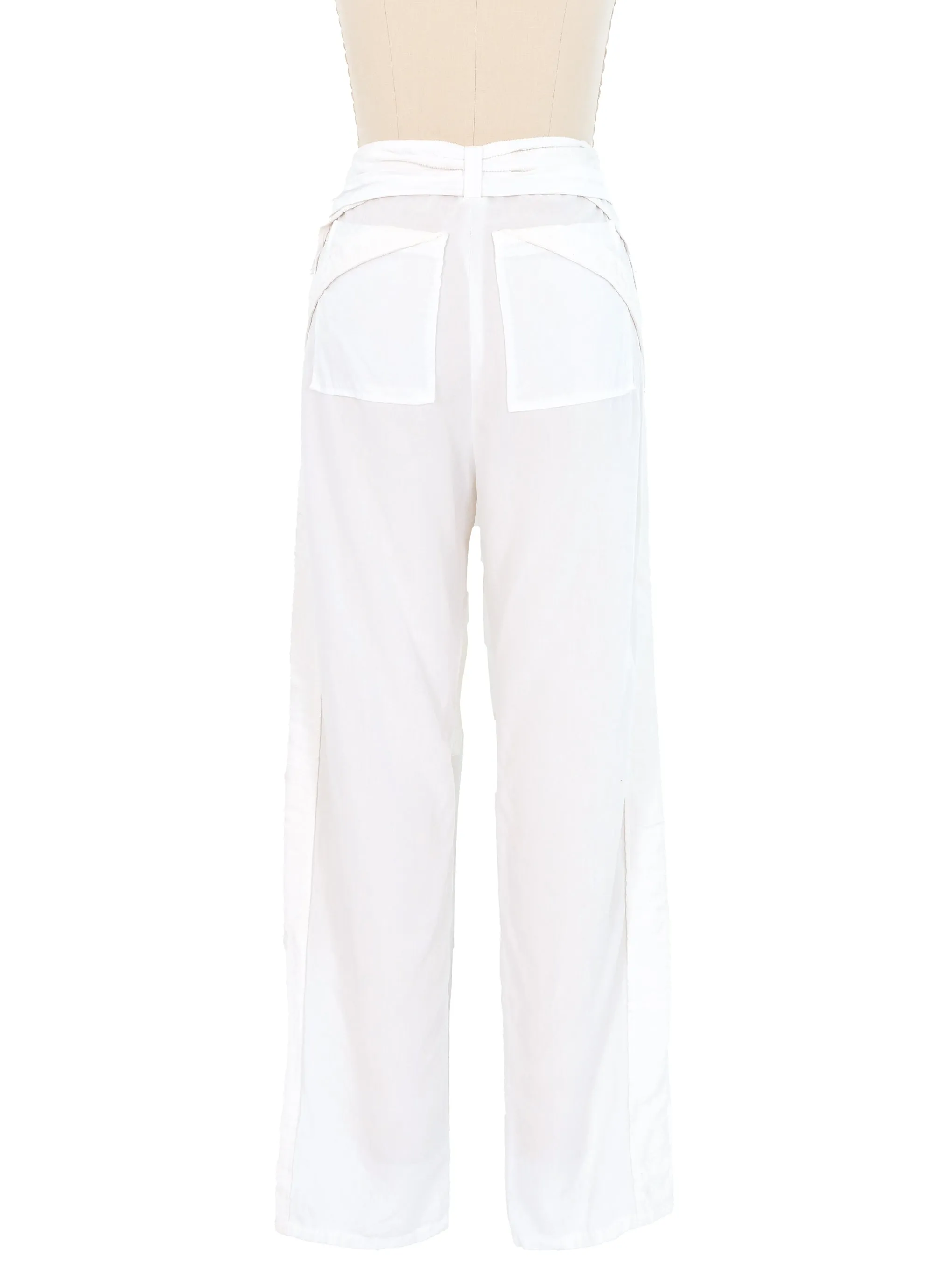 2002 Balenciaga White Cargo Pants
