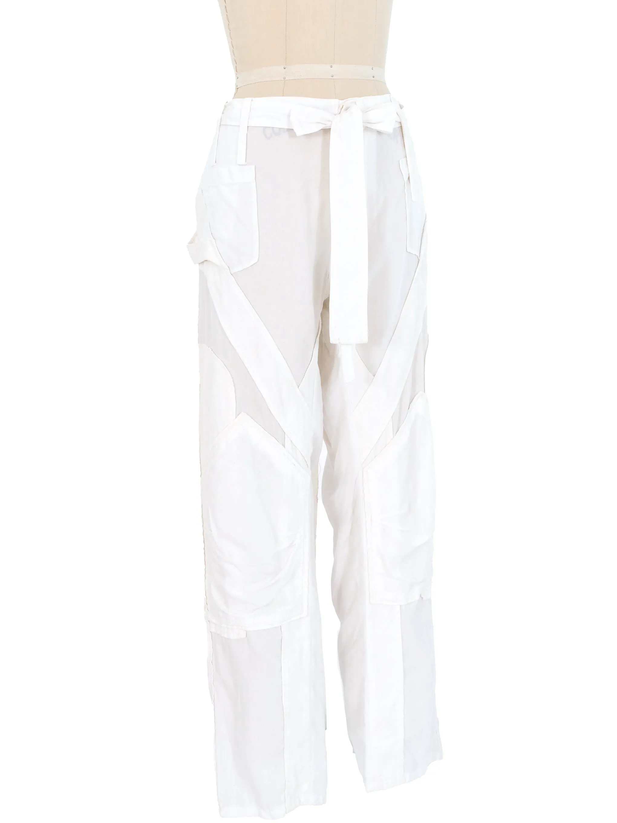 2002 Balenciaga White Cargo Pants