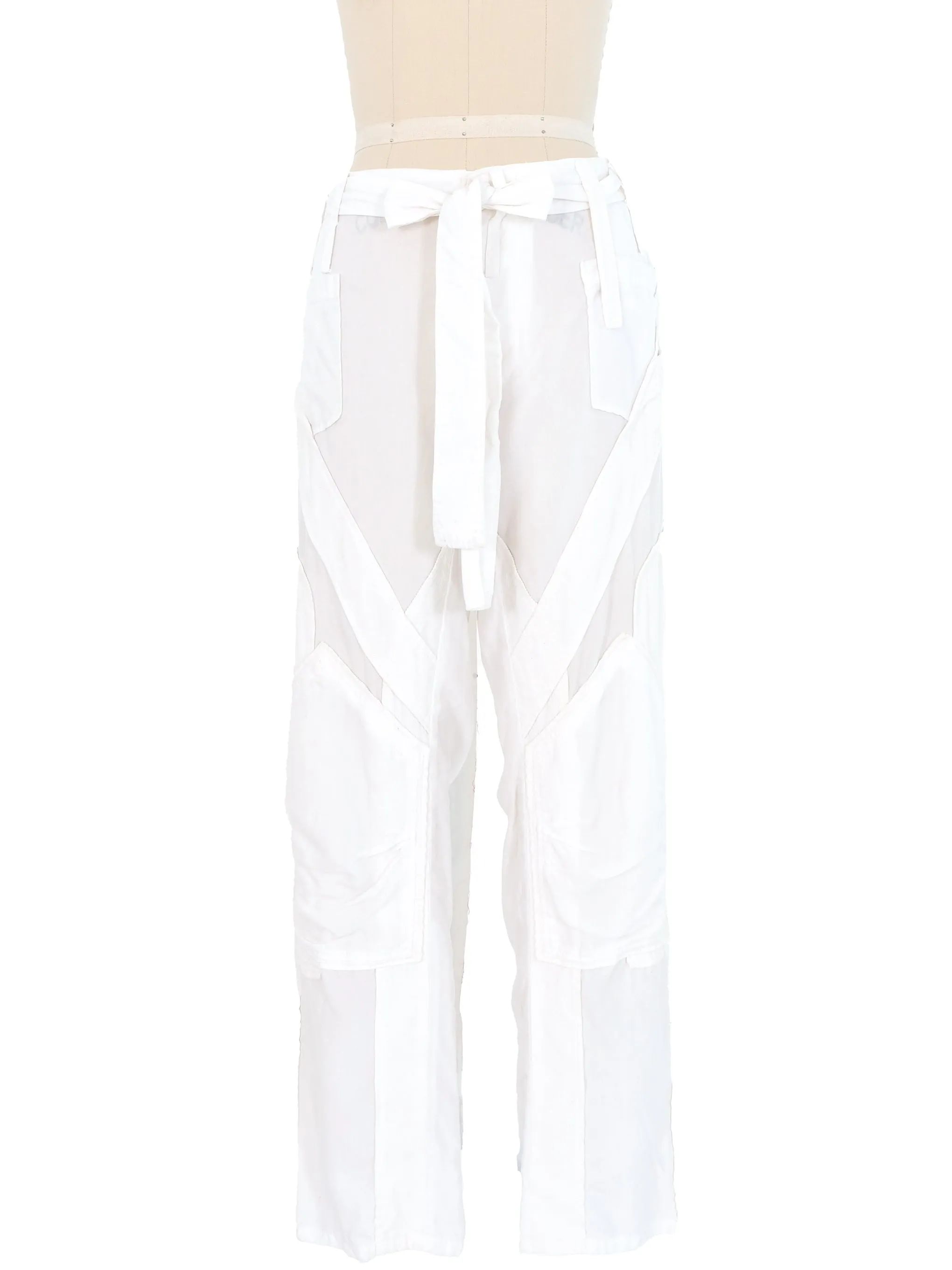 2002 Balenciaga White Cargo Pants
