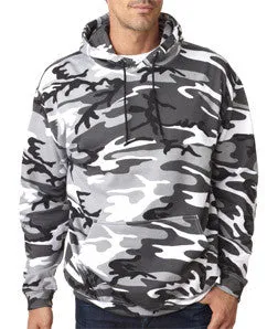 3969 Code V Adult Camouflage Pullover Hooded Blended Sweatshirt with Pouch Pocket Urban Woodland