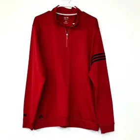 adidas CLIMALITE | Mens 1/4 Zip Golf Pullover | Color: Red | Size: XL
