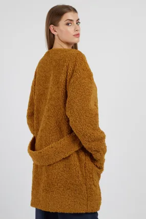 Aldora Borg Coat - Mustard
