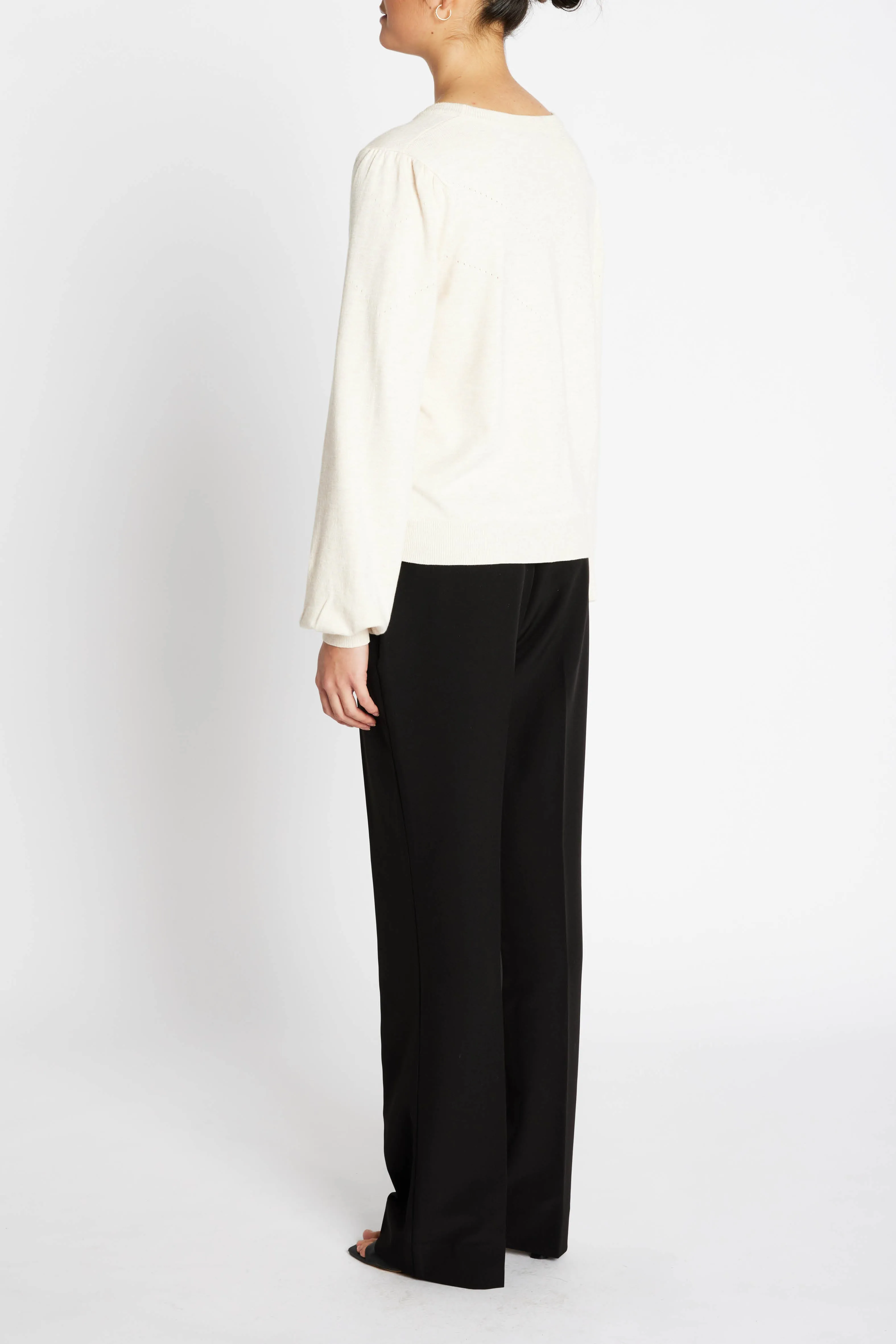 AnemoneBBCarlinas cardigan - White Cream melange