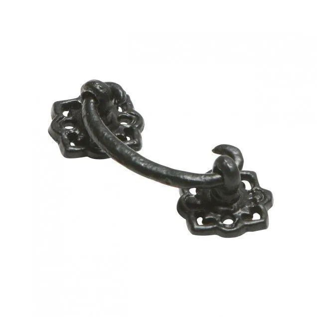 Antique Black Iron Hearts Drop Drawer Handle · Kirkpatrick 1009 ·