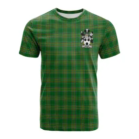 Basile Irish Clan Tartan Cotton T-shirt with Coat of Arms