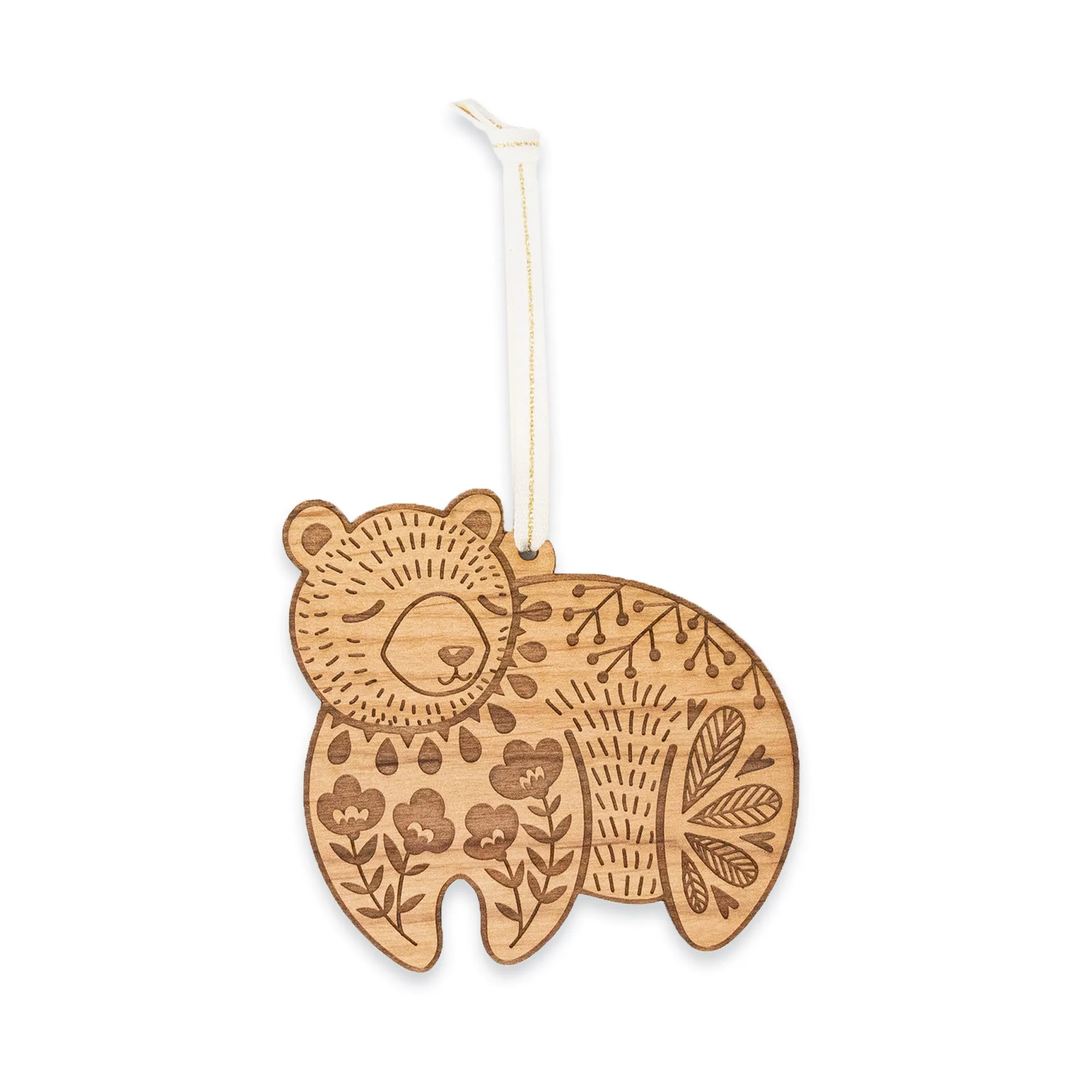 Bear Folk Art Ornament