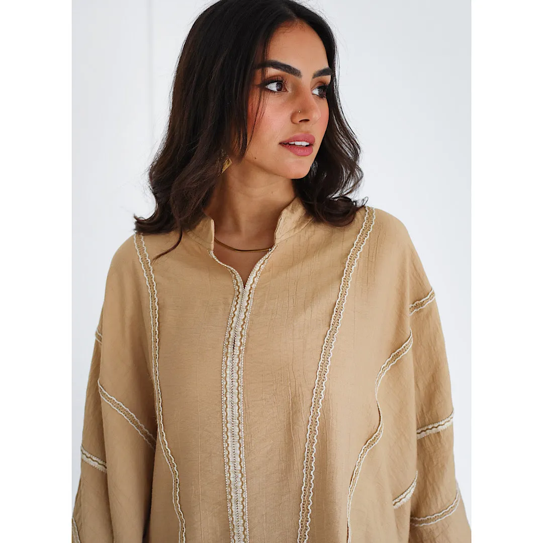 Beige koresha poncho blouse