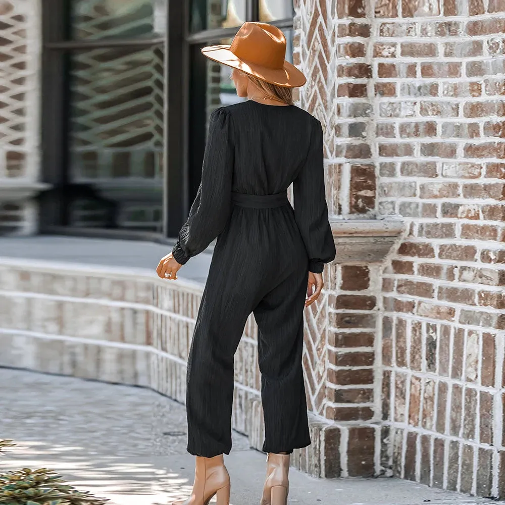 Belted Jogger Jumpsuit