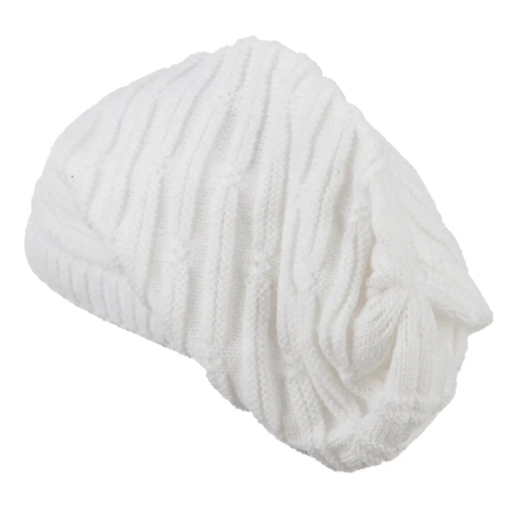 Big Size Stripe Patterned Deep Vintage Beanie