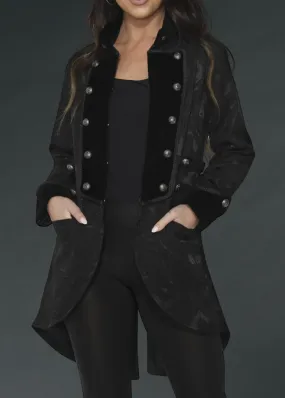 Black Pearl Pirate Brocade Victorian Coat