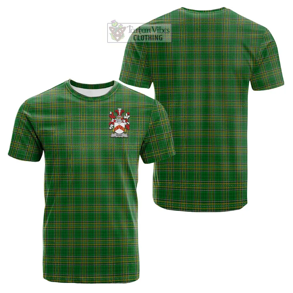 Bond Irish Clan Tartan Cotton T-shirt with Coat of Arms