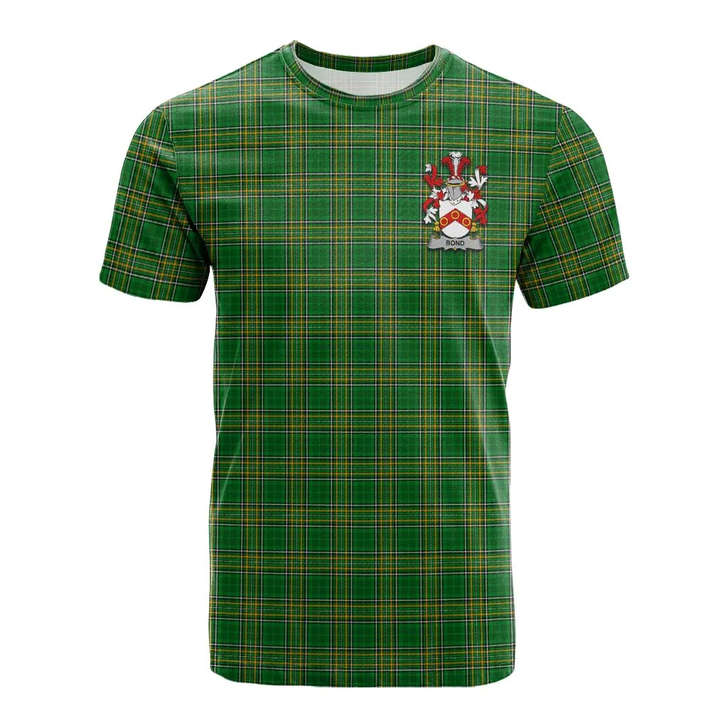 Bond Irish Clan Tartan Cotton T-shirt with Coat of Arms