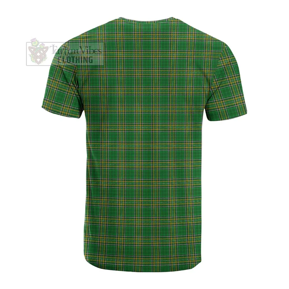 Boyle Irish Clan Tartan Cotton T-shirt with Coat of Arms