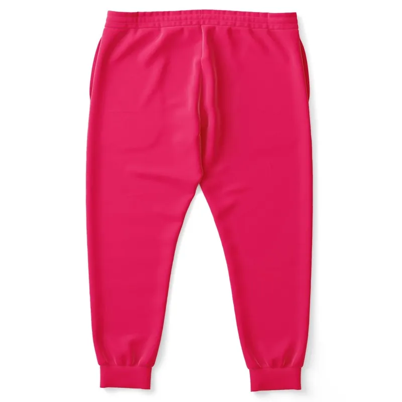 Bright Pink Joggers | Unisex | with PLUS sizes | Bright Pure Pink | C0M100Y50K0