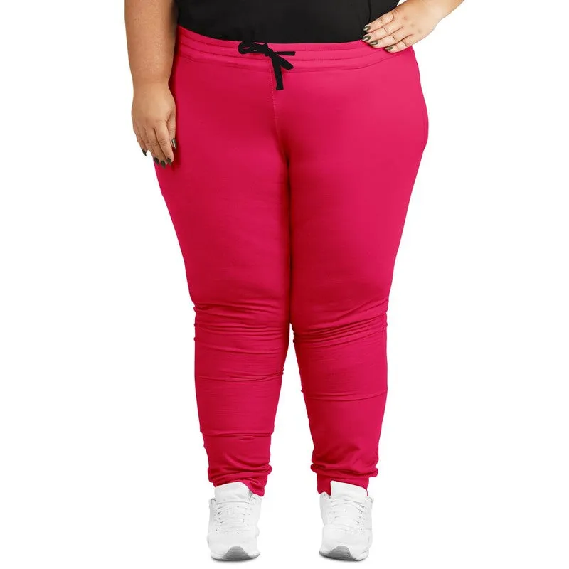Bright Pink Joggers | Unisex | with PLUS sizes | Bright Pure Pink | C0M100Y50K0