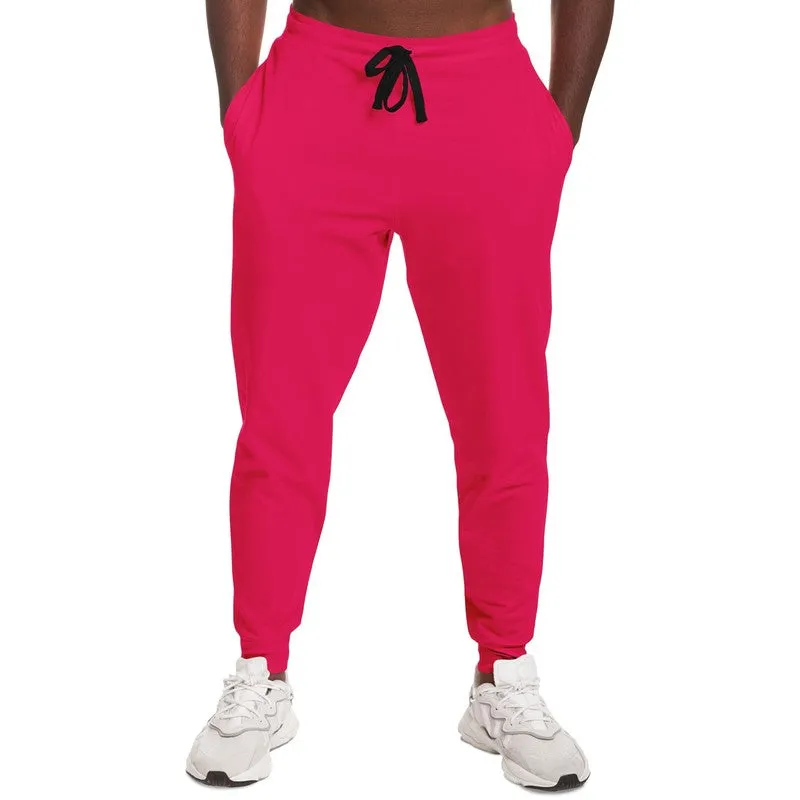 Bright Pink Joggers | Unisex | with PLUS sizes | Bright Pure Pink | C0M100Y50K0