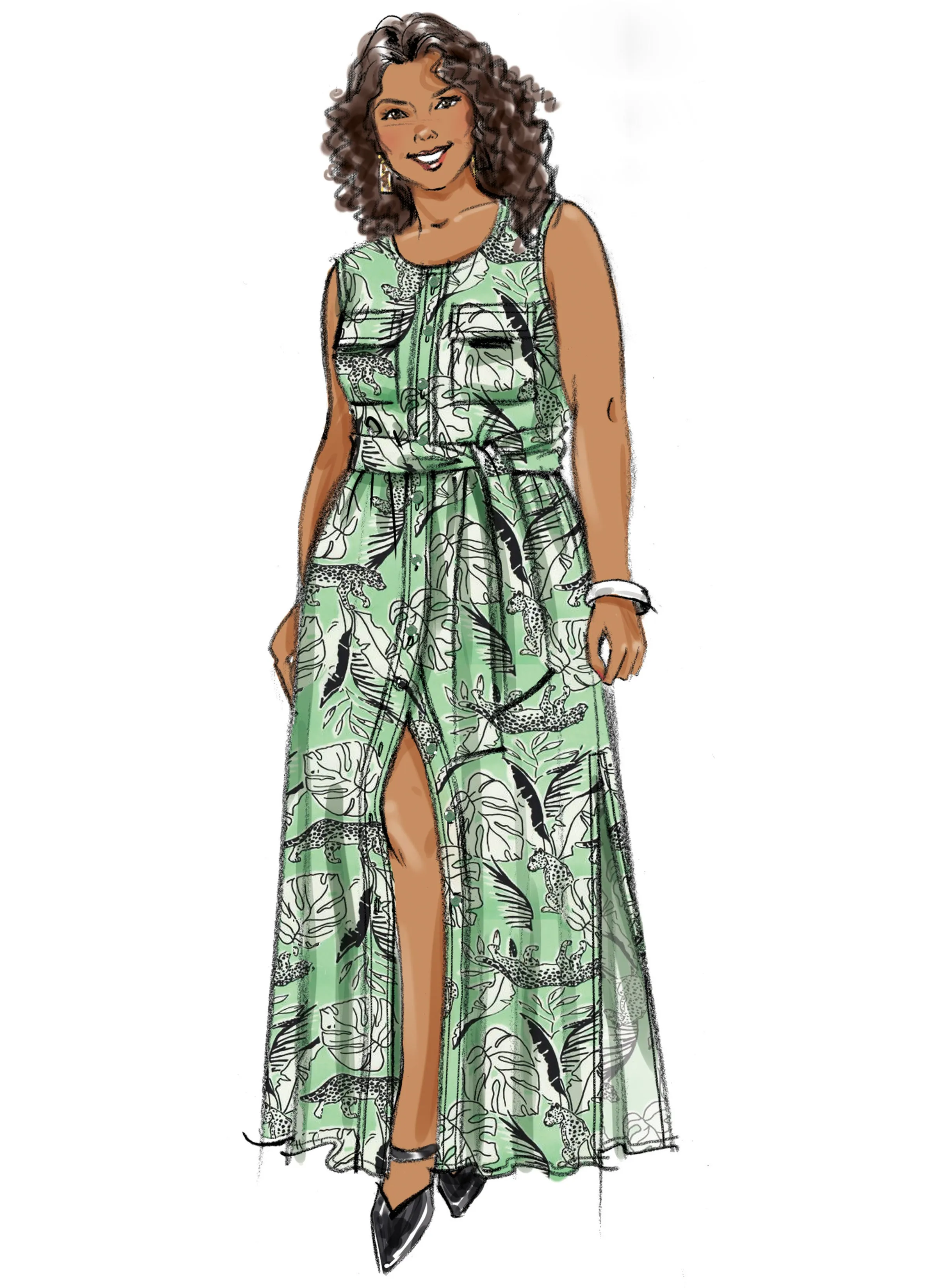Butterick sewing pattern 6891 Women's Dress, Jumpsuit and Sash