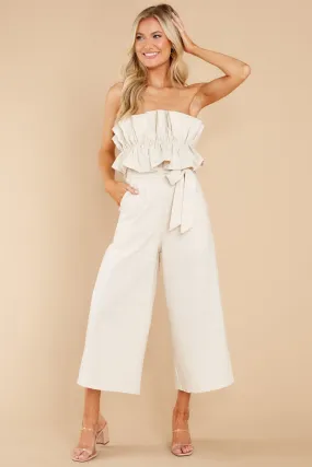 Can You Believe This Cream Jumpsuit