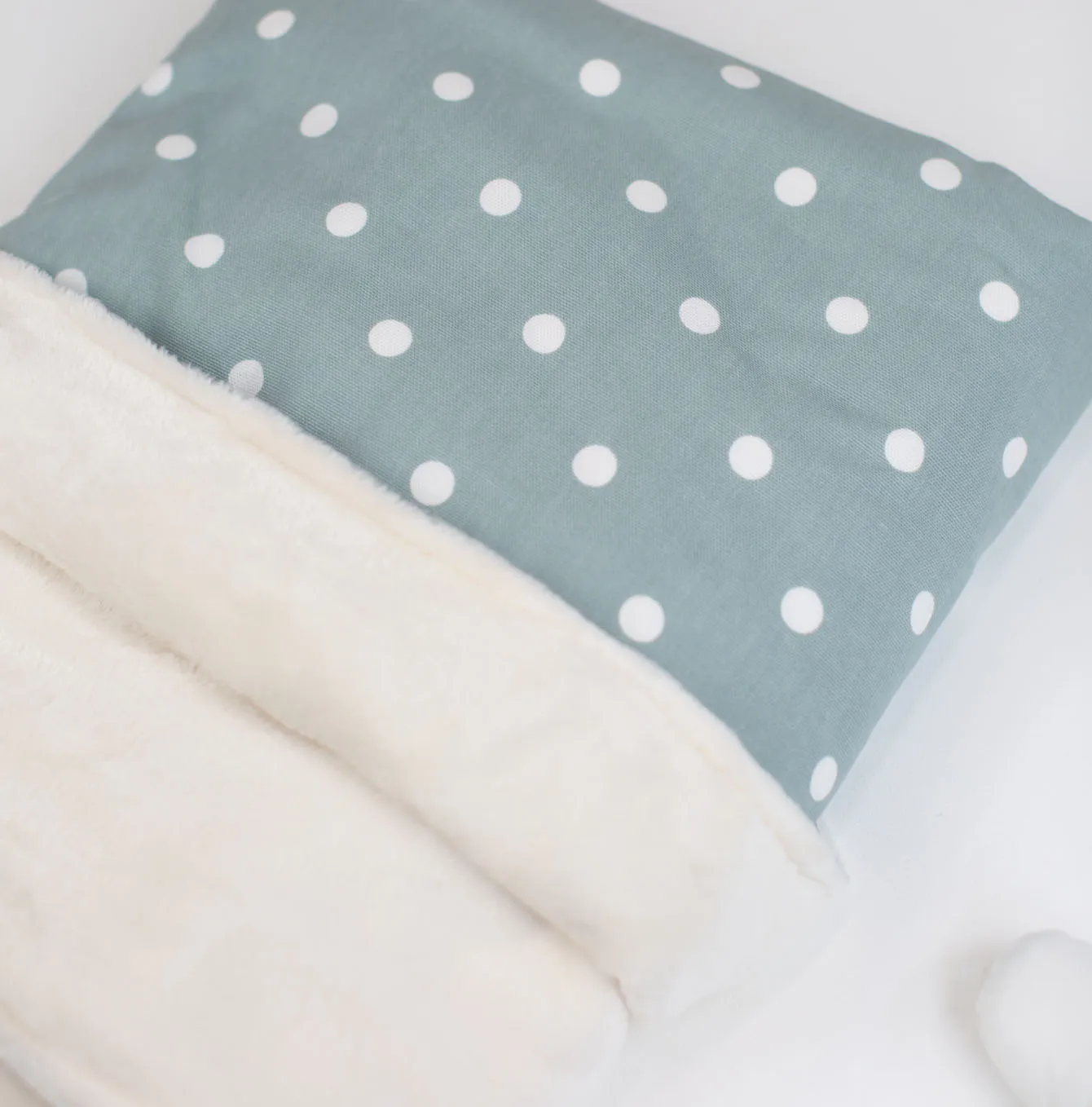 Cat & Kitten Blanket in Duck Egg Spot by Lords & Labradors