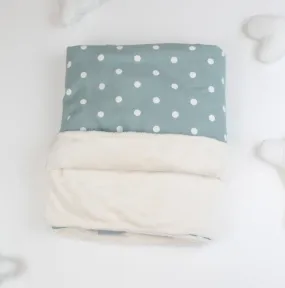 Cat & Kitten Blanket in Duck Egg Spot by Lords & Labradors