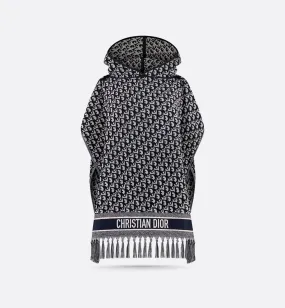 Ch # 530 Printed poncho style hooded fleece cape shawl