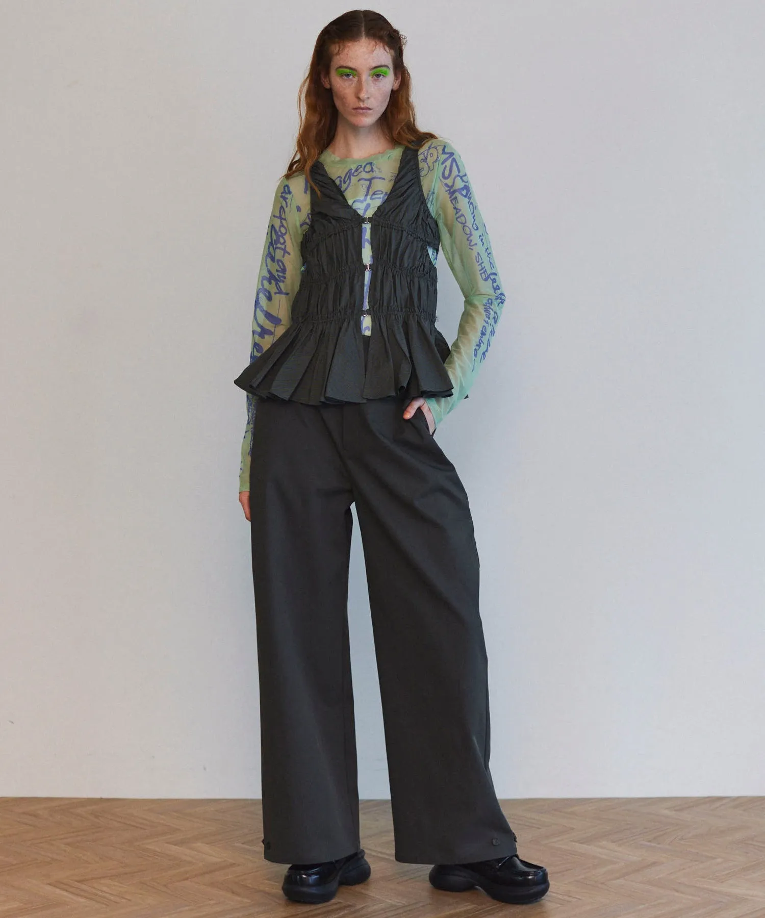 Cocoon Silhouette Chino Wide Pants