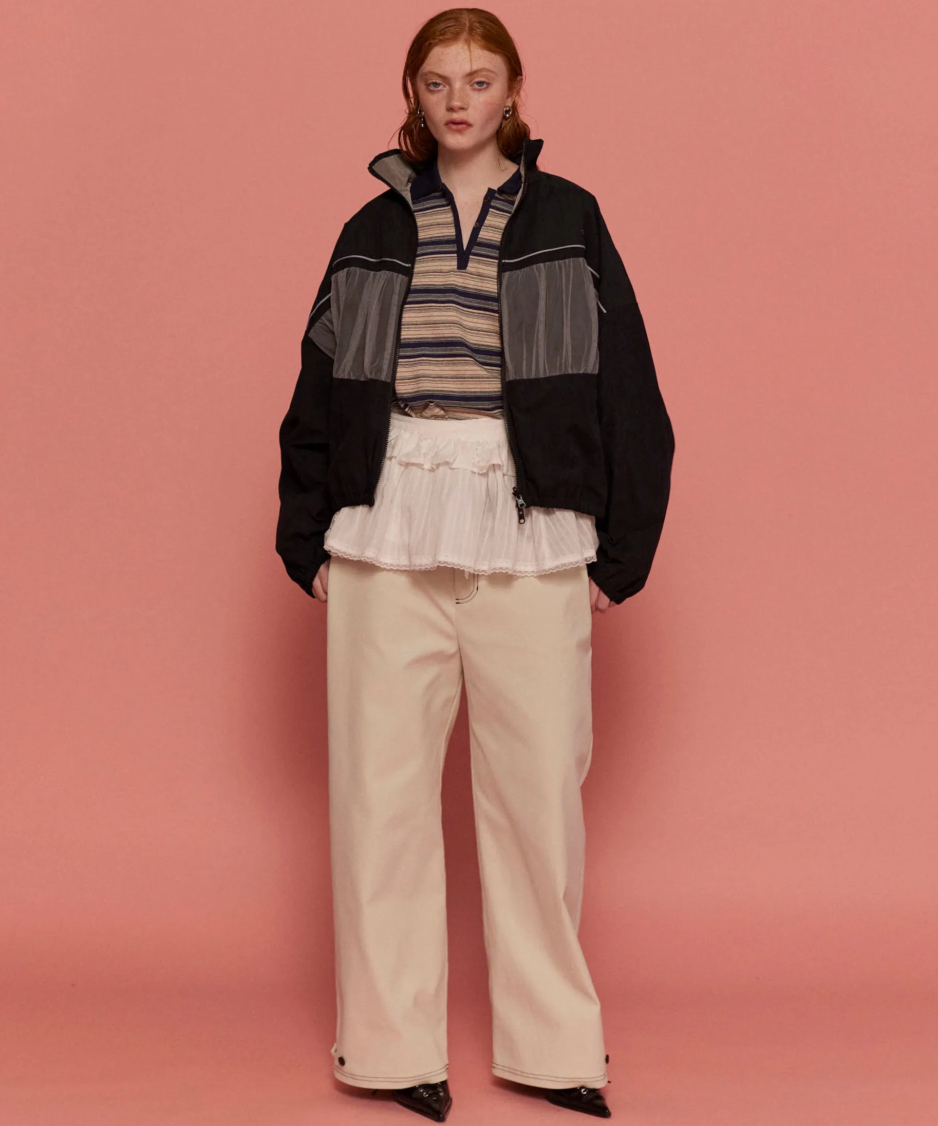 Cocoon Silhouette Chino Wide Pants
