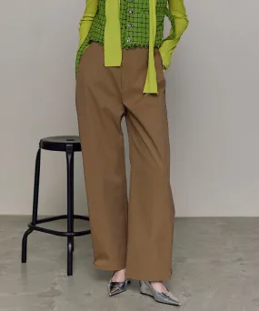 Cocoon Silhouette Chino Wide Pants