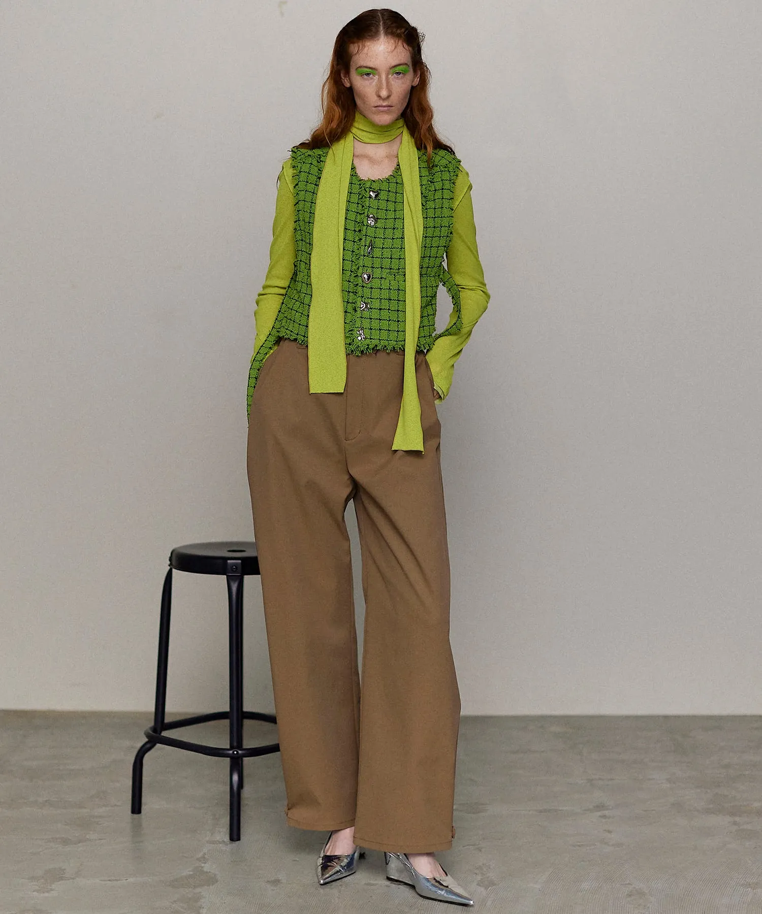 Cocoon Silhouette Chino Wide Pants