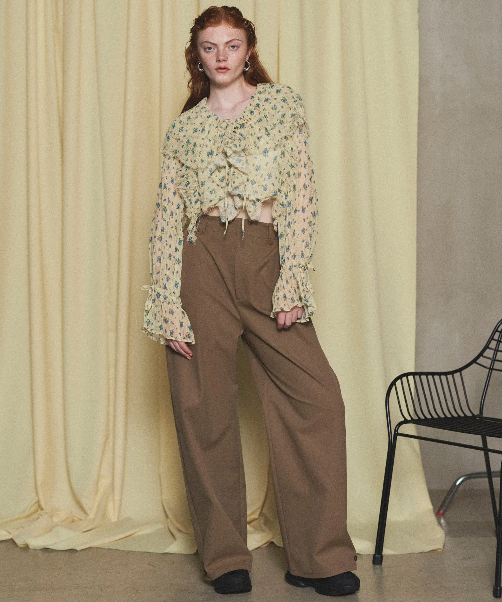 Cocoon Silhouette Chino Wide Pants