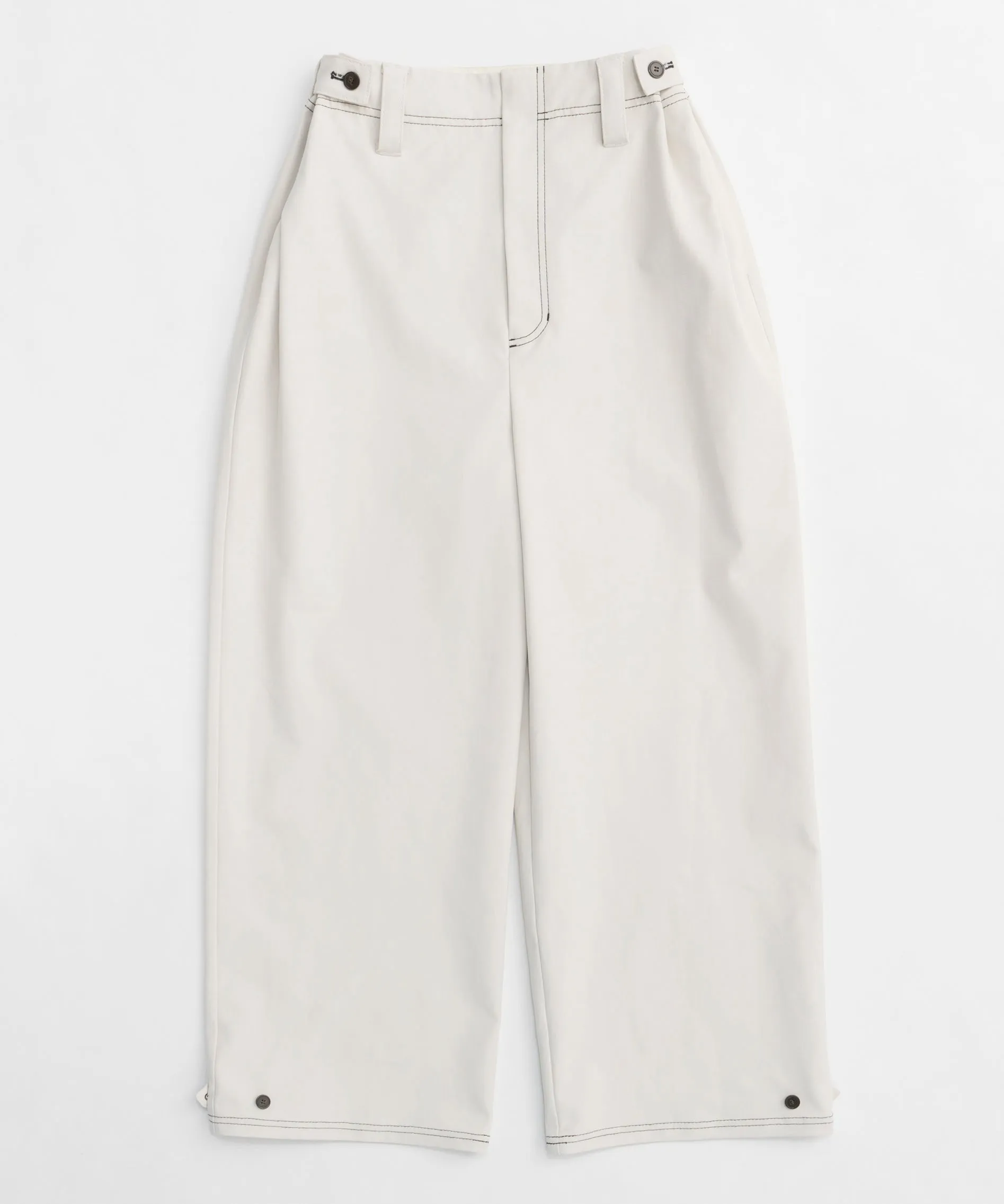 Cocoon Silhouette Chino Wide Pants