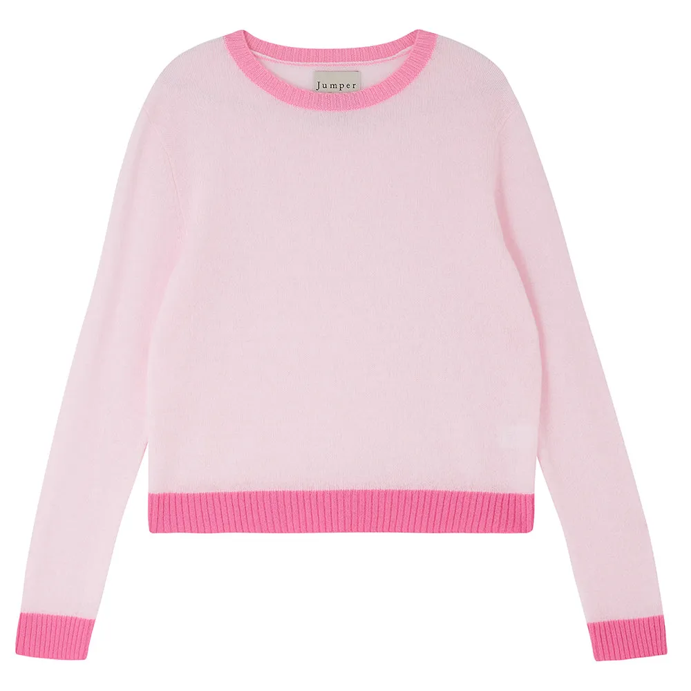 Contrast Rib Crew Sweater
