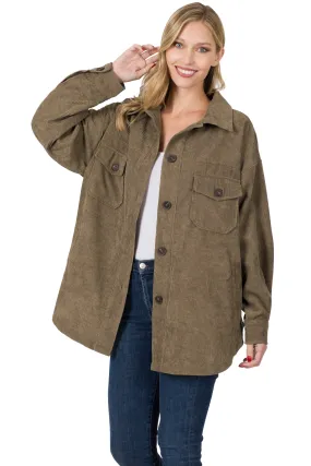 Corduroy Shacket | Mocha