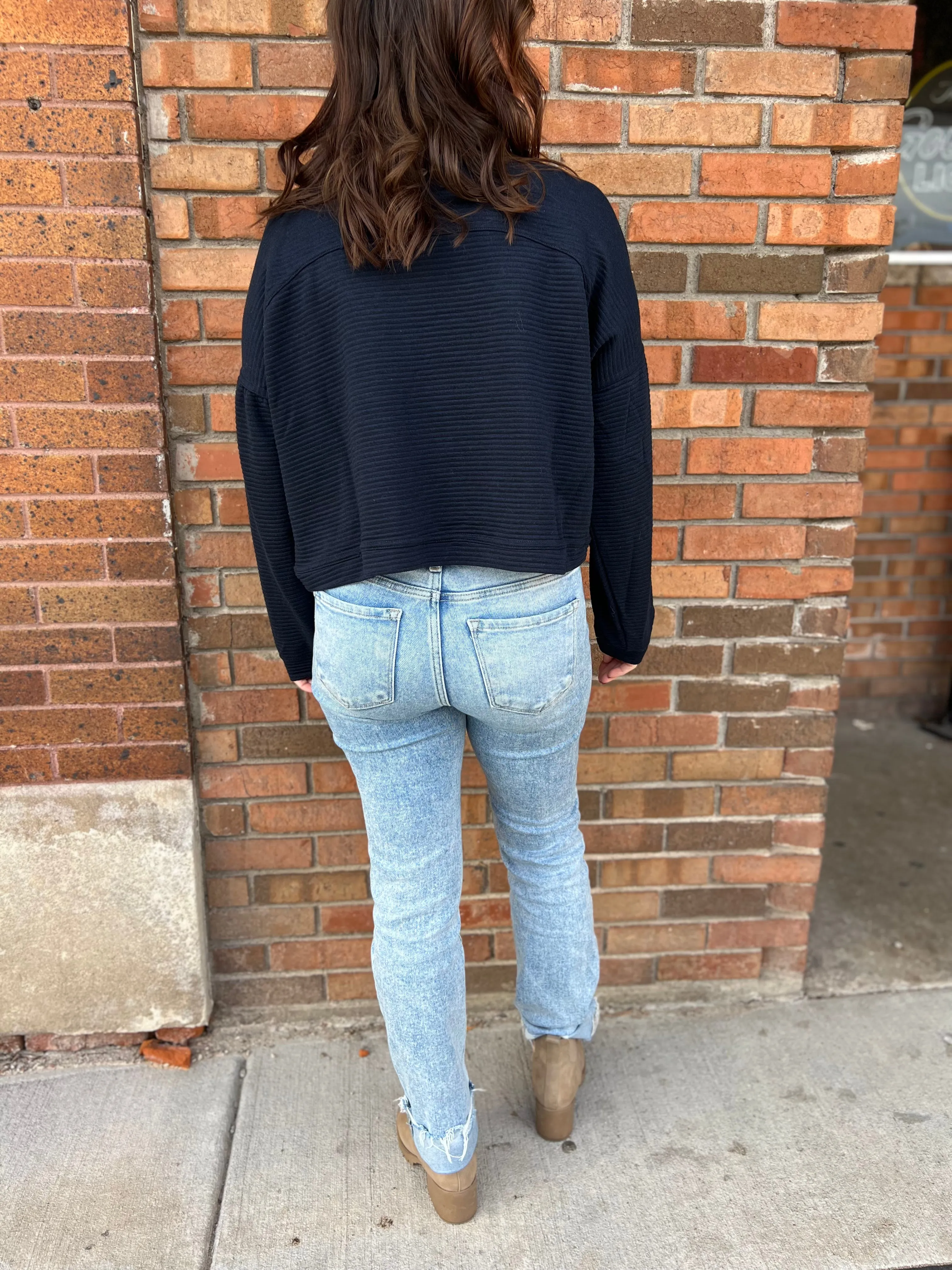 Cowl Neck Balloon Sleeve Top