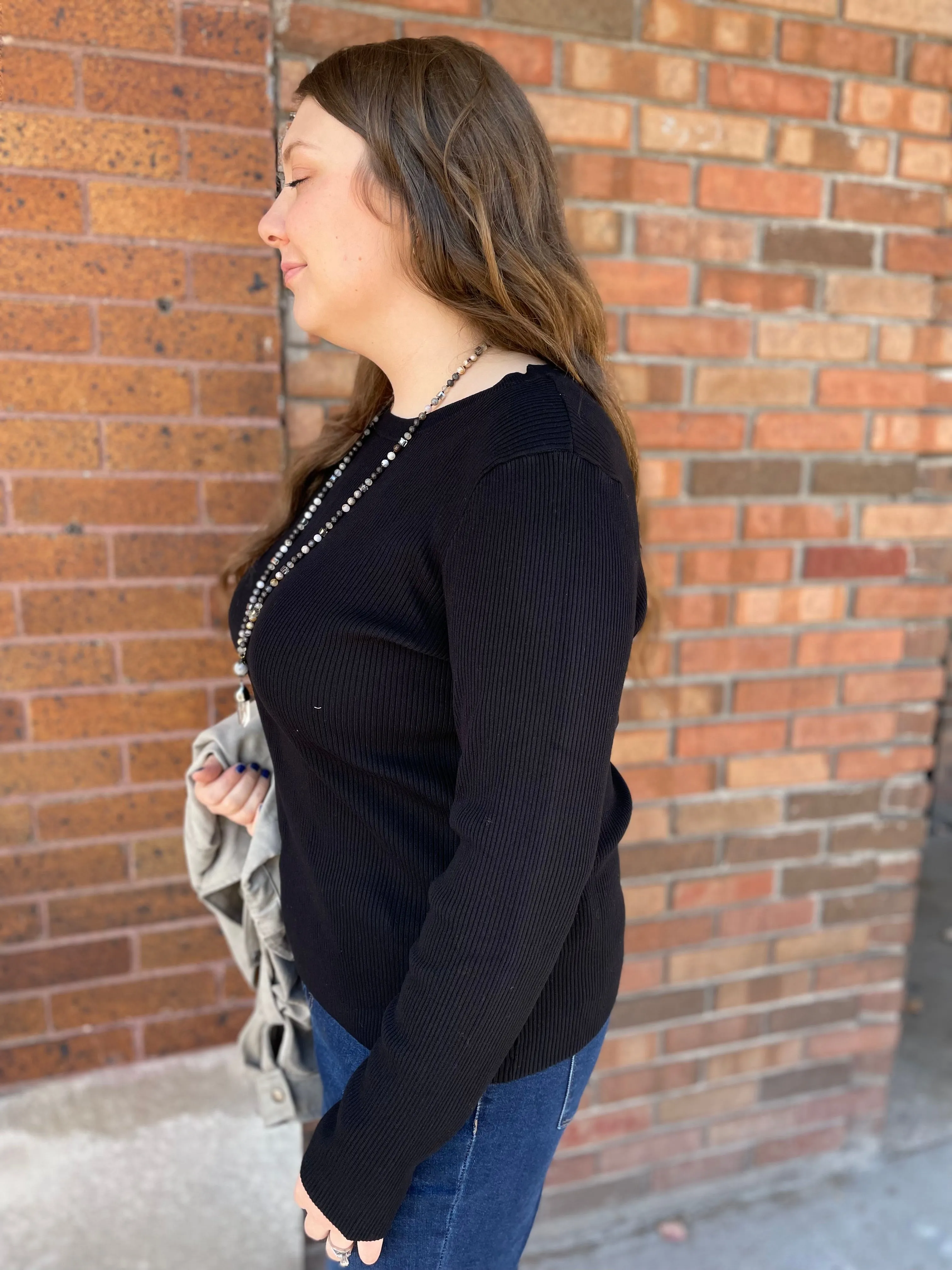Crewneck Long Sleeve Pullover Sweater