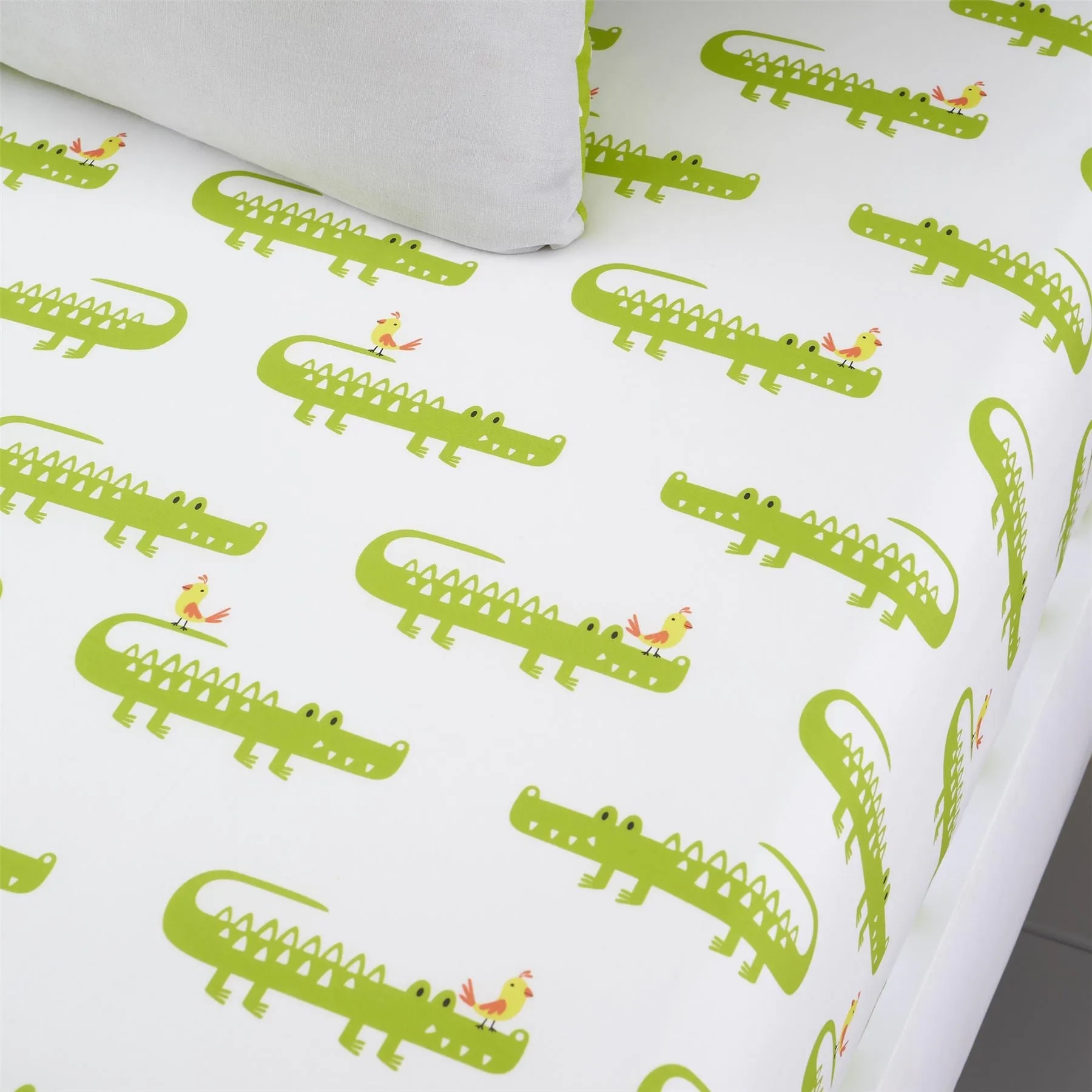 Crocodile Smiles - 100% Cotton Cot Bed Fitted Sheets