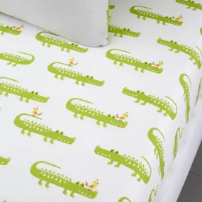 Crocodile Smiles - 100% Cotton Cot Bed Fitted Sheets