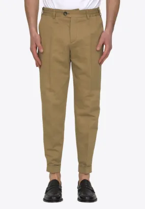 Cropped Linen-Blend Chino Pants
