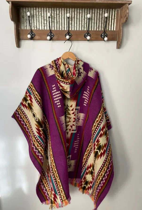 Cute Western Style Bohemian Ecuadorian Poncho