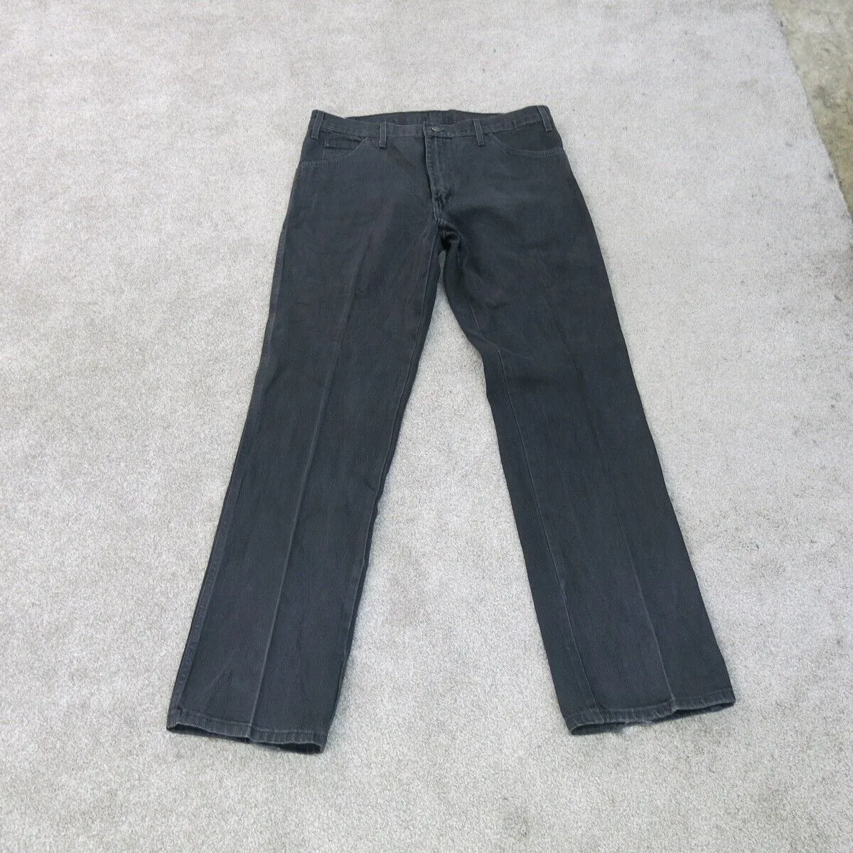 Dickies Pants Mens W36XL34 Black Chino Straight Leg Workwear Casual Outdoors