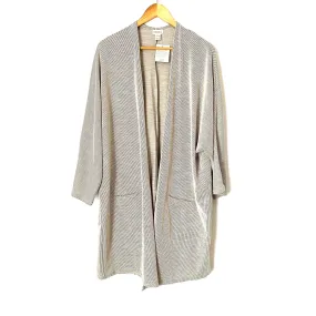 Donni Grey Ribbed Open Cardigan NWT- Size OS Plus