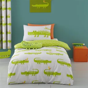 Duvet Cover Set for Cotbed Crocodile Smiles