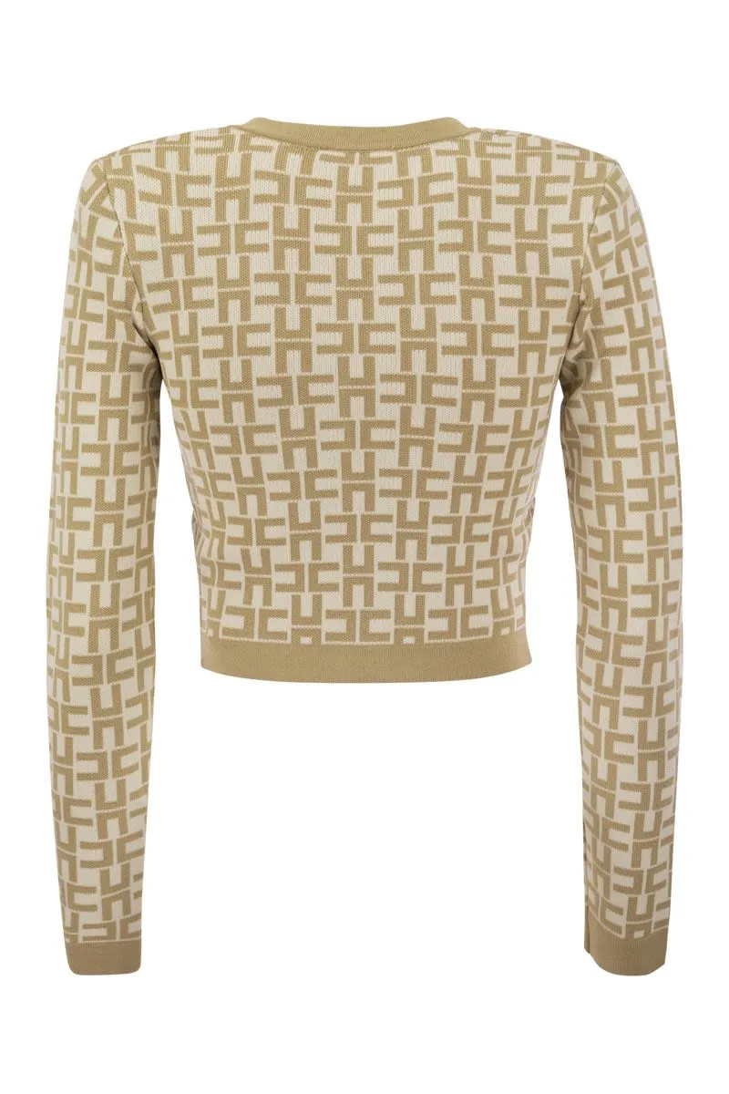 ELISABETTA FRANCHI Chic Cropped Mini Cardigan