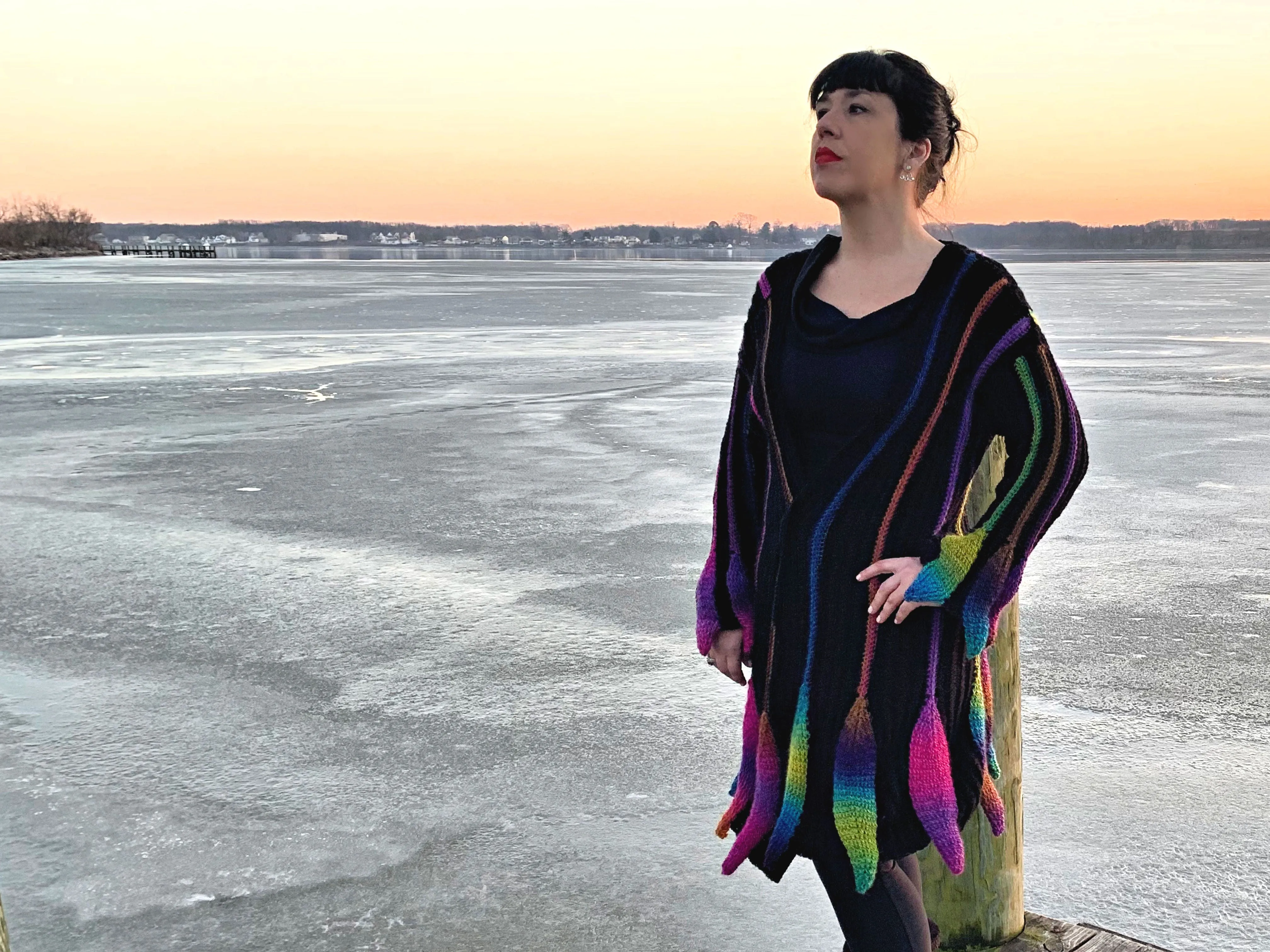 Embossed Phoenix Cardigan